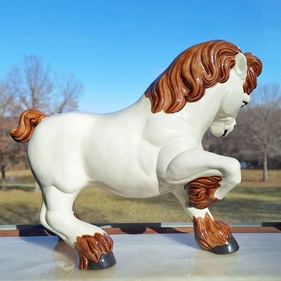 Rare Vintage 70s Ceramic Pony Horse Hand Painted Pottery - Picture 2 of 6